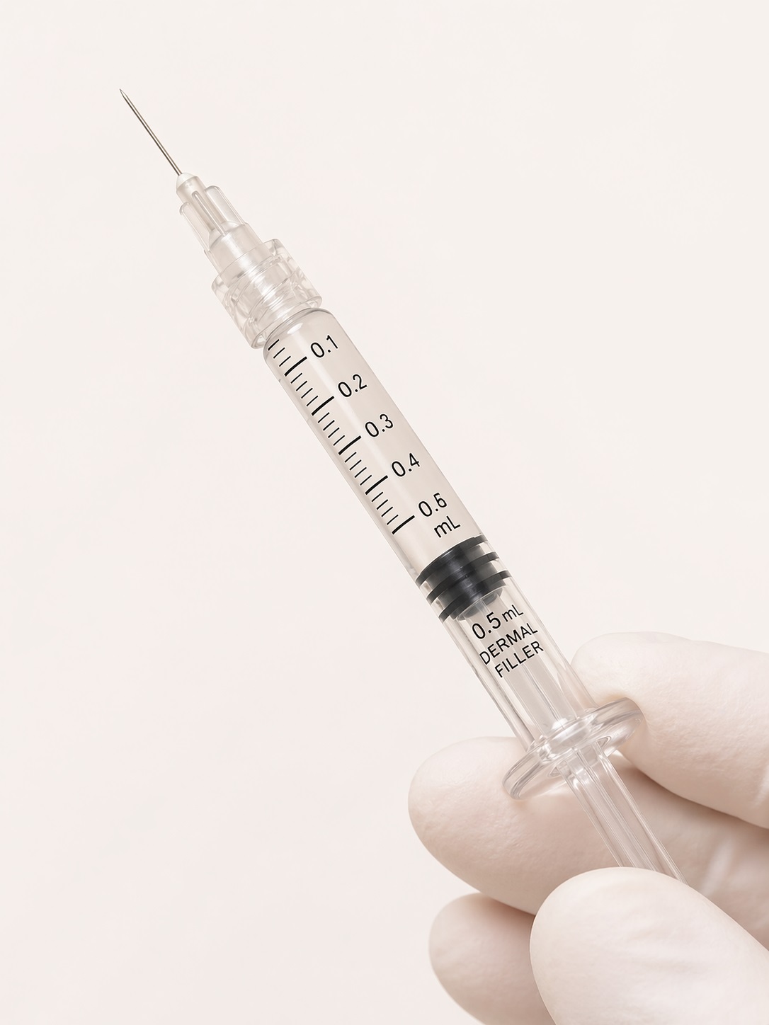 0.5 ml half syringe lip filler dermal injection close up