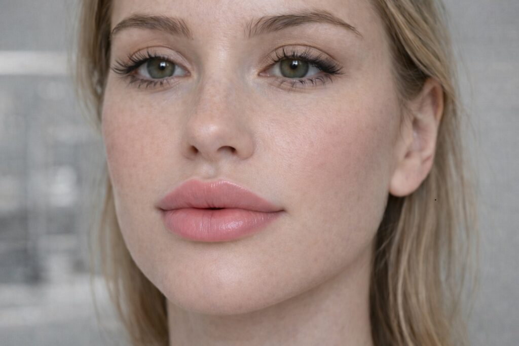russian lip filler side profile showing lifted upper lip and defined cupid bow